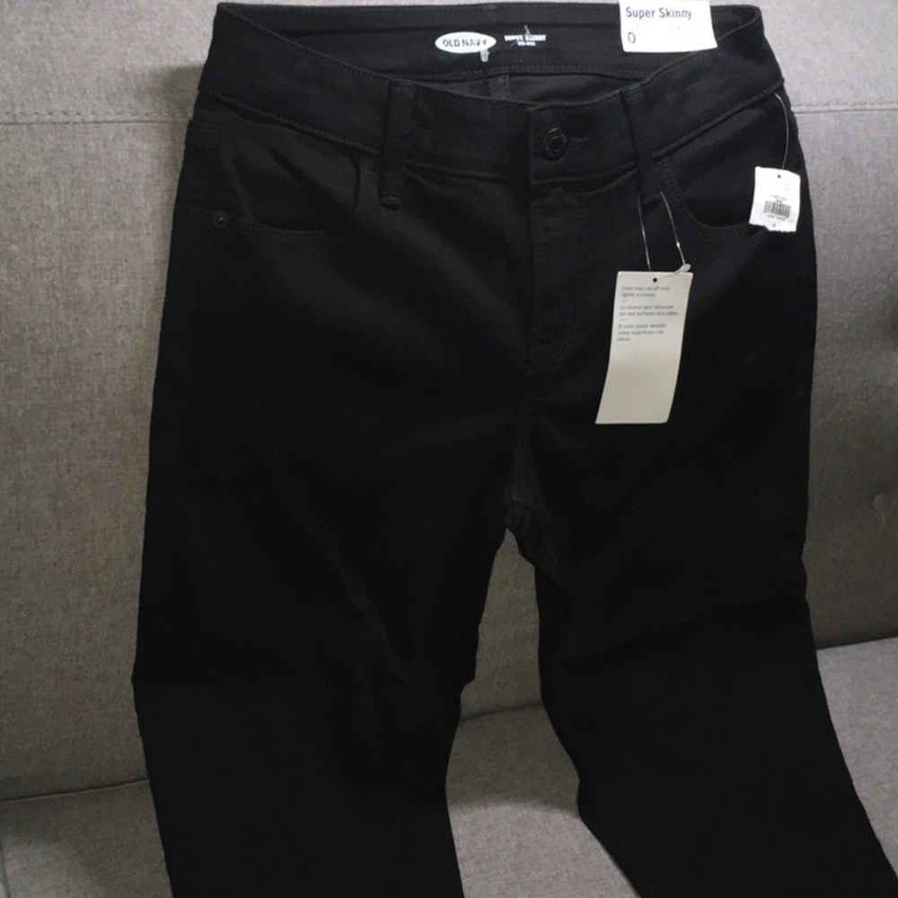 Old Navy jeans women's size 0 black nwt lightweight super skinny  jeans